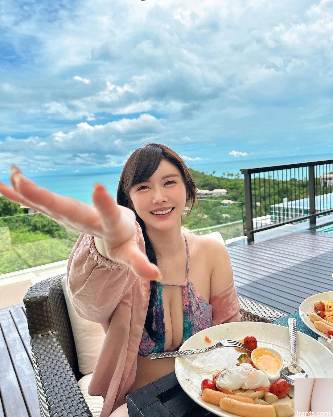 Người phụ nữ xinh đẹp và ngực nhất “Yao Caichen Ines” giới thiệu bộ đồ bơi phải cẩn thận khi bật ra vũ khí (10p) - Ảnh 5