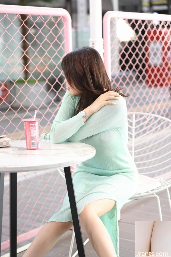 Vẻ đẹp đô thị Zhizhi Sexy Light Green Hip Váy (100p) - Ảnh 3