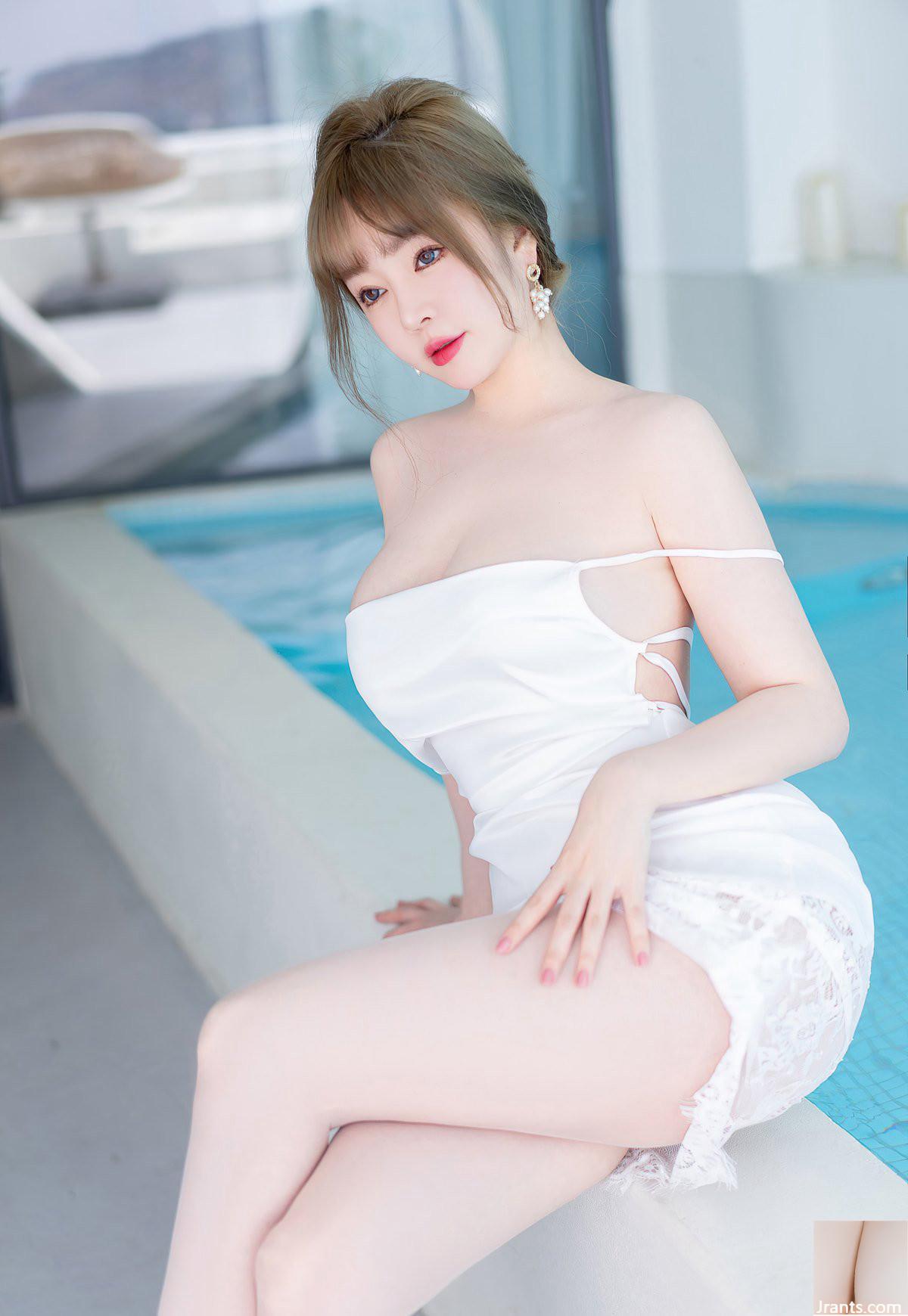 Bộ ngực khỏa thân chất lượng hàng đầu của Wang Yuchun Lái lụa màu trắng cao gót có hình ảnh phòng tắm cơ thể đầy đặn (10p) - Ảnh 7