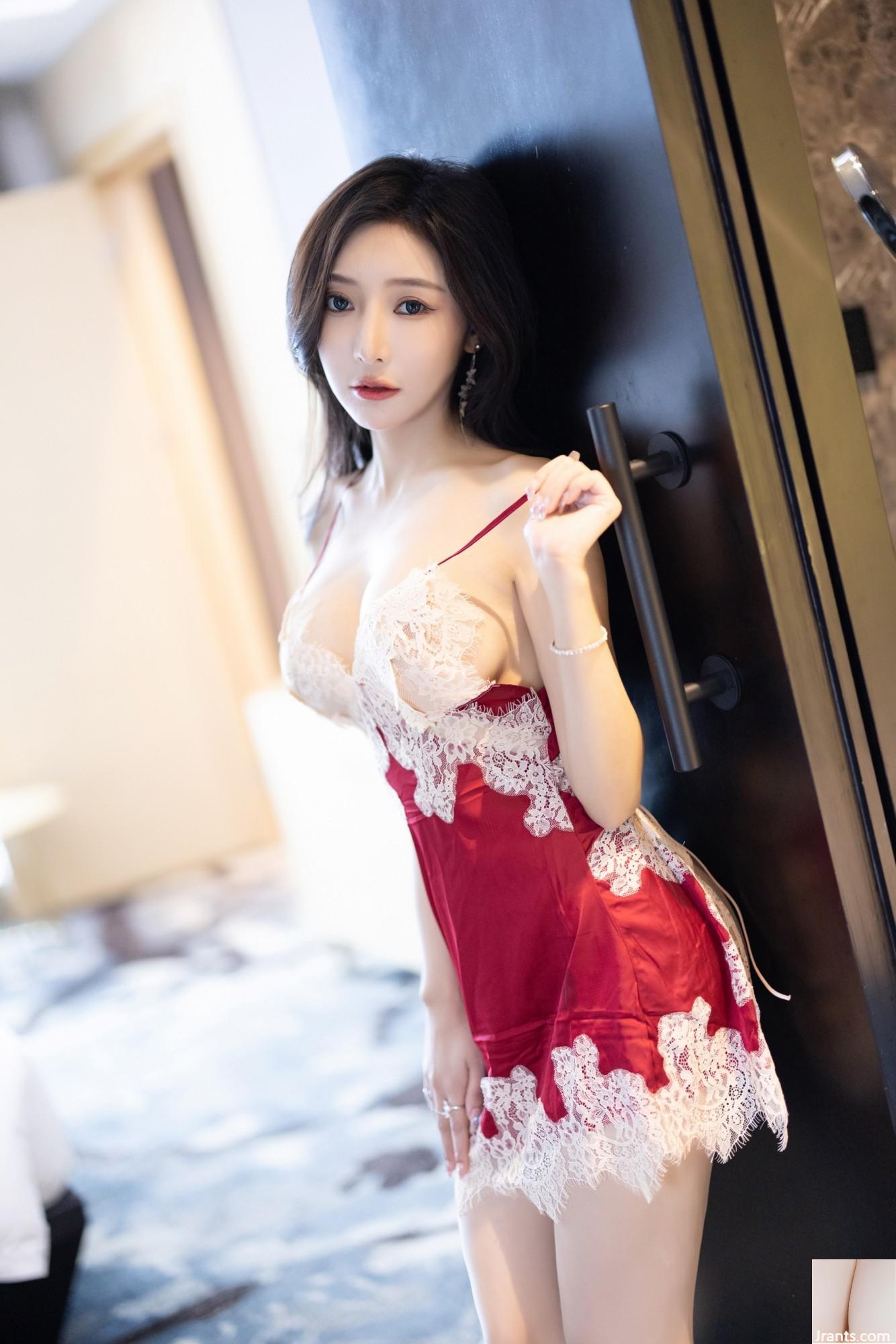 Wang Xinnyao Yanni-Green Linh Silk Red Night Dress (40p) - Ảnh 9