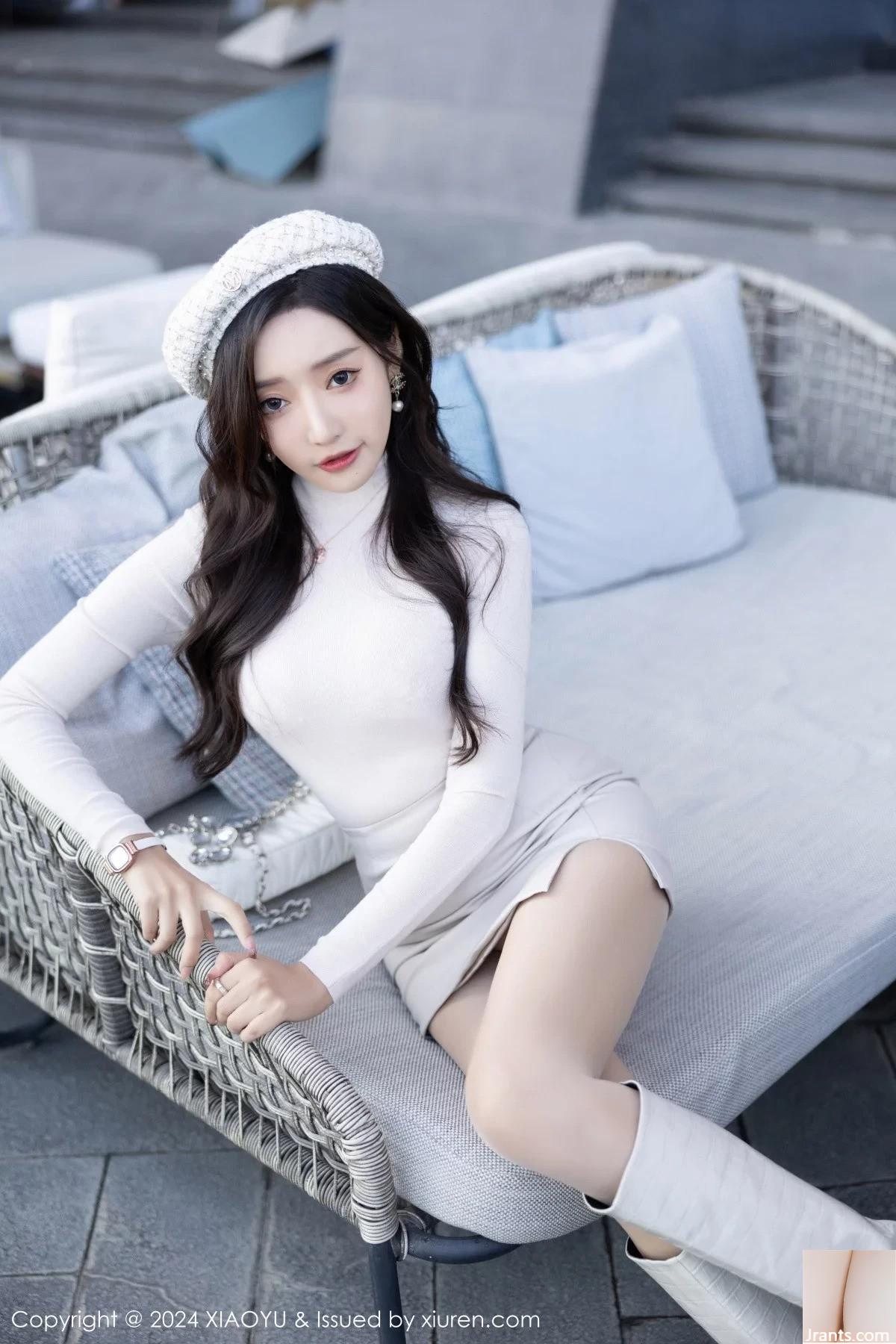 XiaoYu) Vol.1194 Nữ thần Wang Shengyao yanni váy trắng gợi cảm để lộ nội y màu hồng với ảnh da thịt siêu mỏng quyến rũ (78P) - Ảnh 5