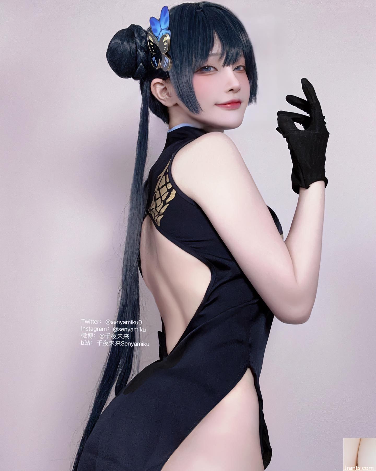 Bạn gái mặc đồ đen “Qianye Mirai” có thân hình đáng ghen tị (12P) - Ảnh 4