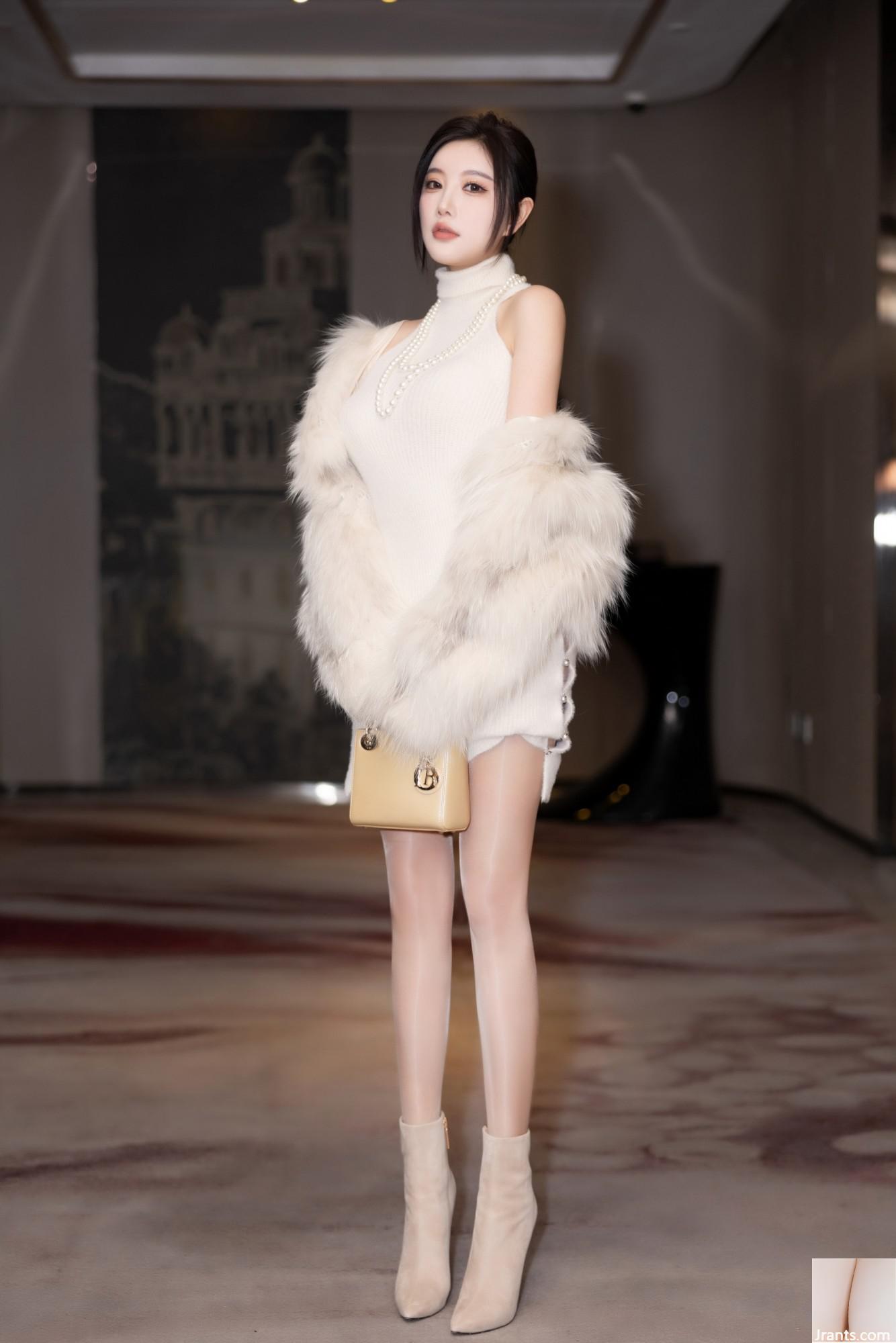 Yang Chenchen-Bộ đồ liền thân ngắn ngoài vai (102p) - Ảnh 12