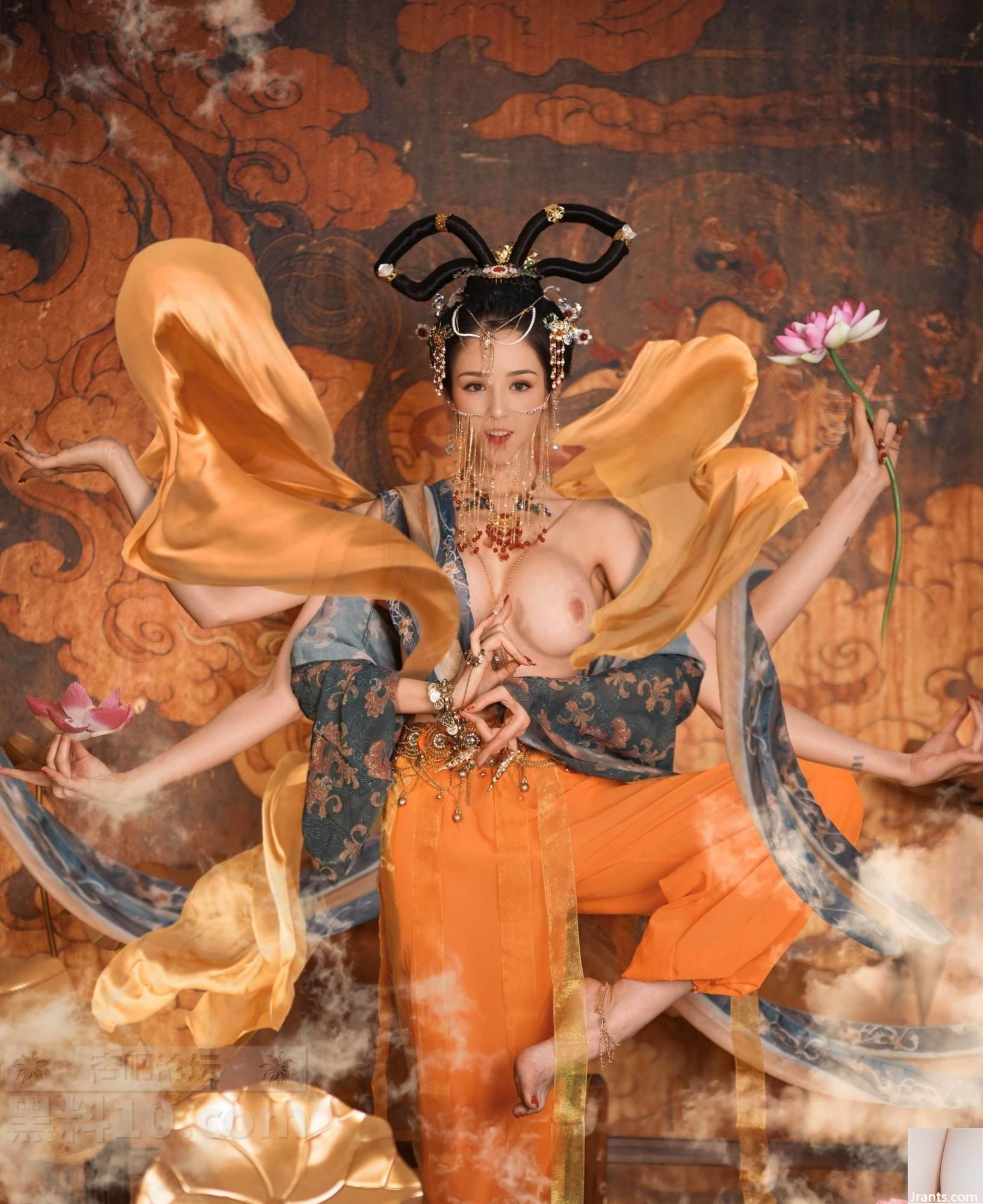 Hanikezi biểu diễn Dunhuang Feitian, cho bạn biết ý nghĩa của việc có vành vàng trên âm hộ của bạn! (14P) - Ảnh 2