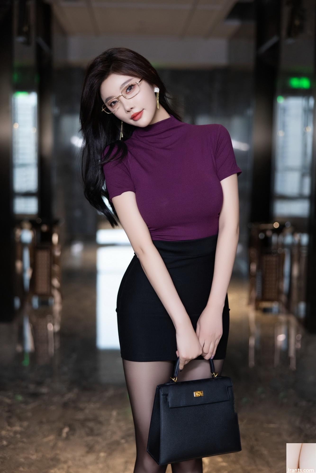 Áo thun tím Yang Chenchen (100P) - Ảnh 2