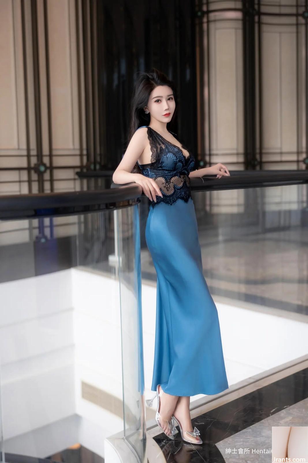 Đồ lót gợi cảm màu xanh Li Ruoxi (81P)