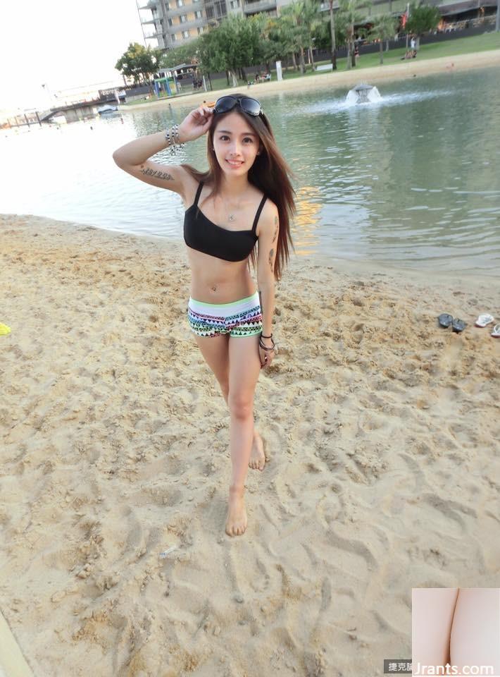 Cô gái cao gợi cảm với đôi mắt điện ~ Yang Fei’er ~ Bức ảnh tự chụp bộ ngực nhỏ lộ ra bên bờ sông rất bắt mắt (37P) - Ảnh 14