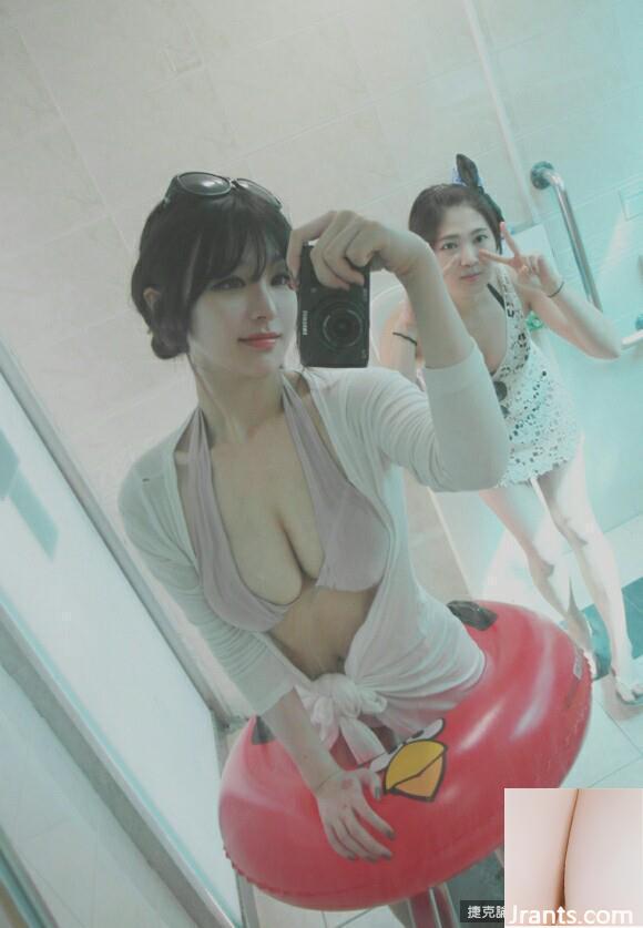 Mỏ neo E-cup với dáng người siêu đẹp ~ BJ Jialin (Hyunseo)~ Chúc mọi người năm mới vui vẻ trong bộ váy bó sát màu đỏ (56P) - Ảnh 27