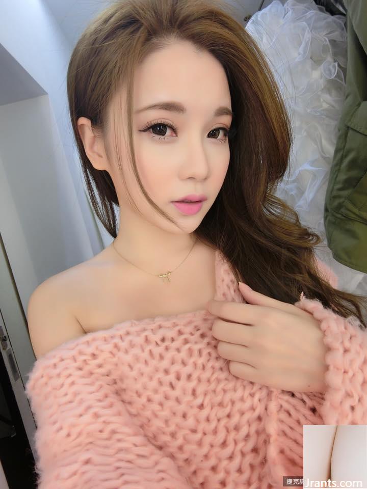 Cô gái xinh đẹp 32D với bộ ngực tròn ~ Rimmy (Xu Ruiyu) ~ Bộ đồ ngủ ren tình yêu rỗng và siêu nóng (55P) - Ảnh 16