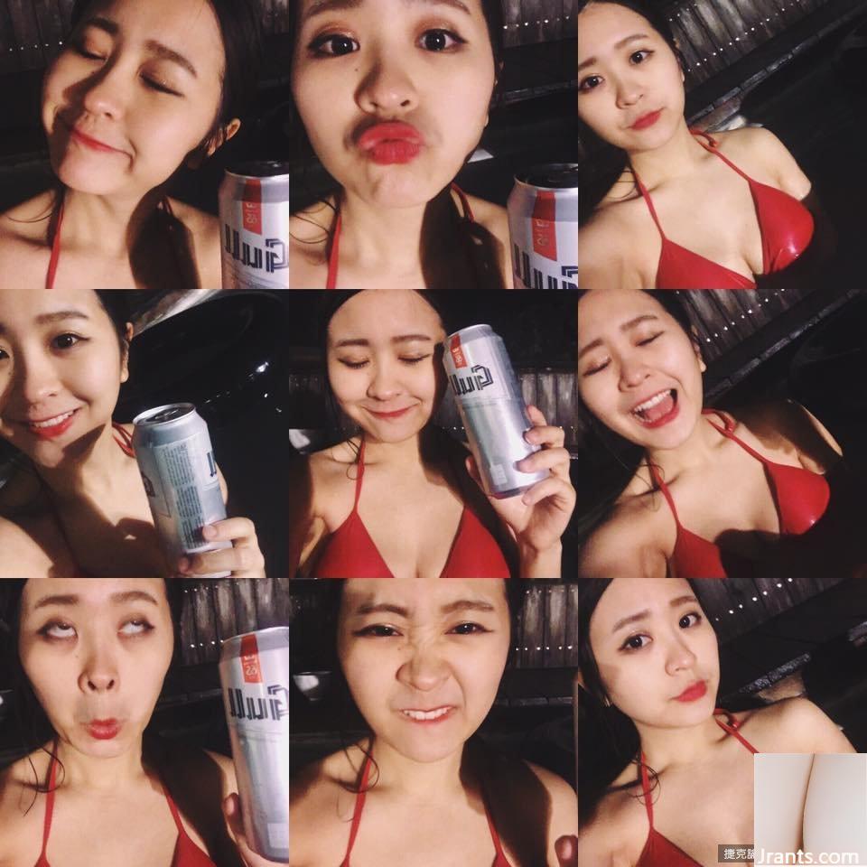 Một cô gái xinh đẹp với bộ ngực 34E ~ Quanquan (Guo Yanling) ~ Mặc bikini ngâm mình trong suối nước nóng và uống rượu trong khách sạn Iceland (? Siêu thoải mái (38P)