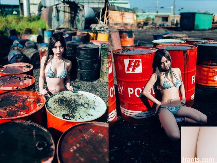 Lớp yoga bikini trong khu rừng tươi tốt, cô nàng ngư dân nhỏ gợi cảm Cinderellax Gao Zini (25P) - Ảnh 12