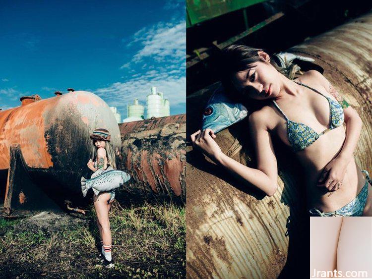 Lớp yoga bikini trong khu rừng tươi tốt, cô nàng ngư dân nhỏ gợi cảm Cinderellax Gao Zini (25P) - Ảnh 9