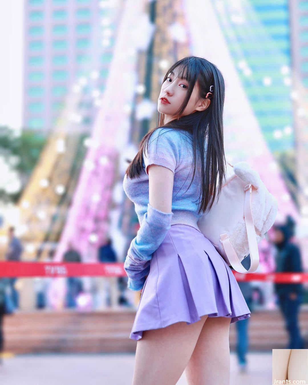 “Qianqian” quyến rũ với quy mô hoang dã, bộ ngực đầy quyến rũ và sản phẩm Thái cực quyền (10P) - Ảnh 5