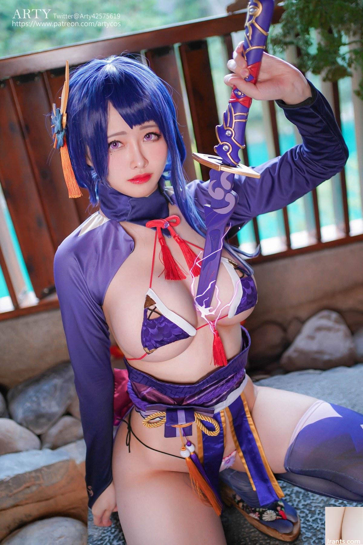 Arty Cosplay Genshin Raiden Den Shogun (64P) - Ảnh 5