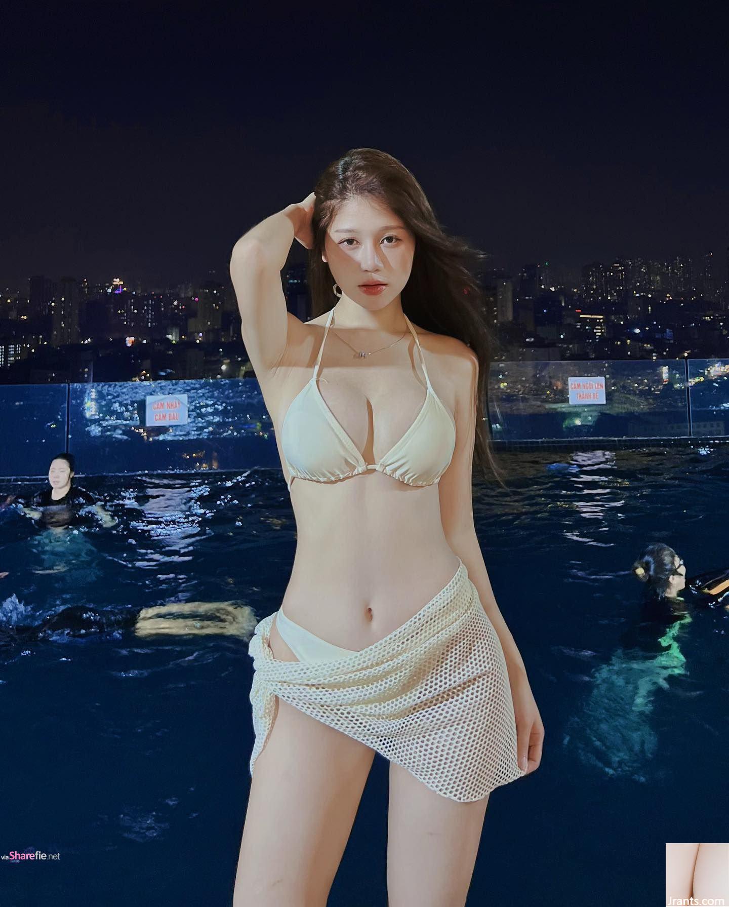 Cô gái cao ráo xinh đẹp với những đường cong cắt thấp hoàn hảo - Ảnh 19