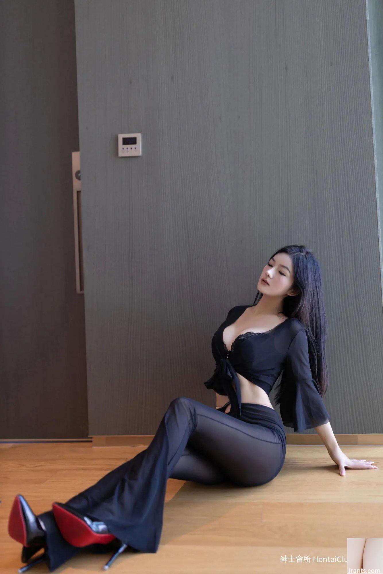 Người mẫu Trung Quốc Tan Xiaoling trang phục xuyên thấu ren đen (80P - Ảnh 4