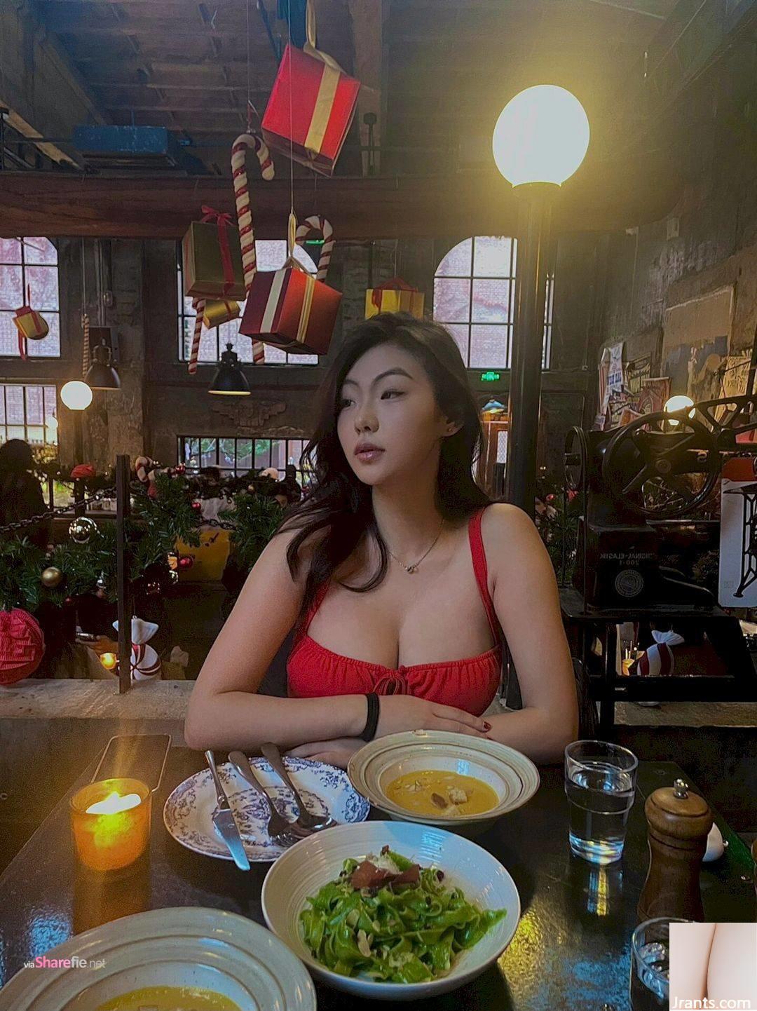 Cô nàng xinh đẹp Layla xòe tay ra check in. Thân hình đẹp đến mức cư dân mạng không khỏi vẽ “một bức tranh + một bức tranh” - Ảnh 4