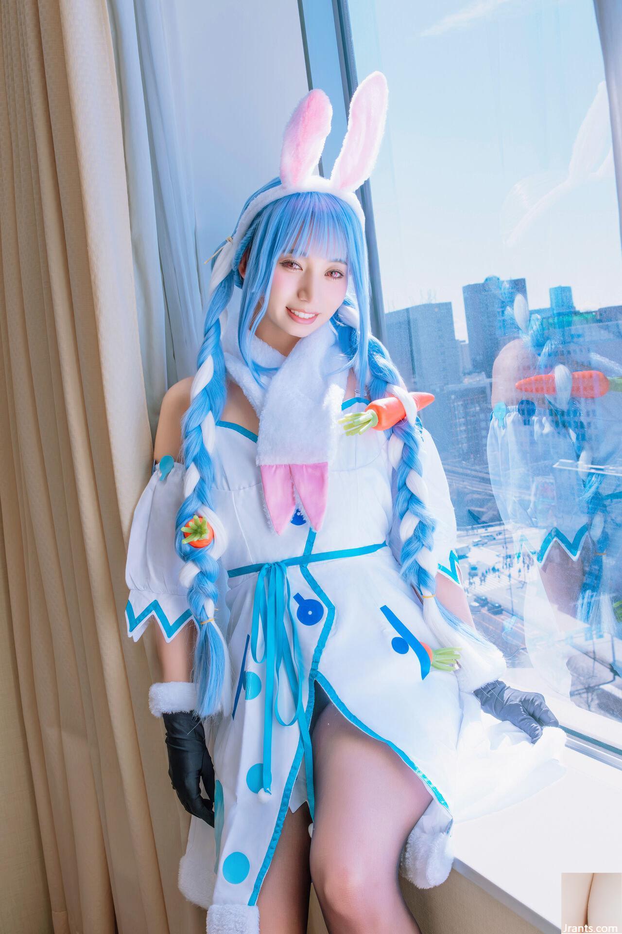 Thỏ siêu dễ thương đẳng cấp thần tượng Một cô gái xinh đẹp tên Pekora có làn da bè và chiếc nhẫn tử thần mù quáng! ! tinh dịch - Ảnh 31