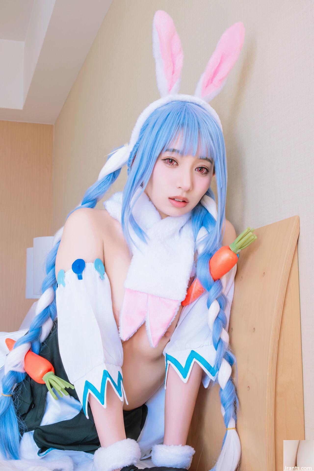 Thỏ siêu dễ thương đẳng cấp thần tượng Một cô gái xinh đẹp tên Pekora có làn da bè và chiếc nhẫn tử thần mù quáng! ! tinh dịch - Ảnh 48