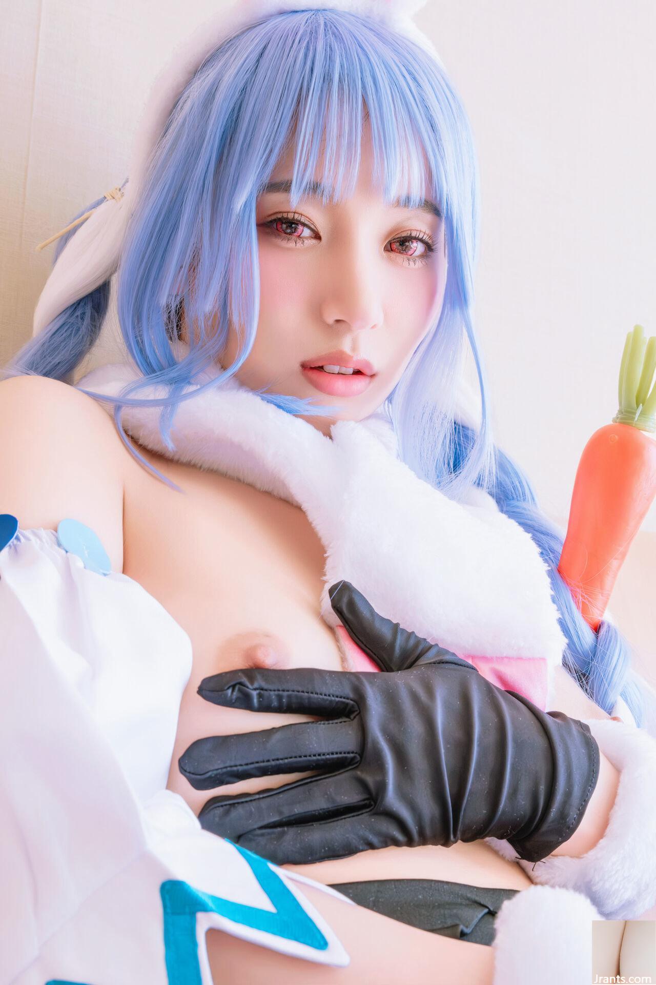 Thỏ siêu dễ thương đẳng cấp thần tượng Một cô gái xinh đẹp tên Pekora có làn da bè và chiếc nhẫn tử thần mù quáng! ! tinh dịch - Ảnh 56