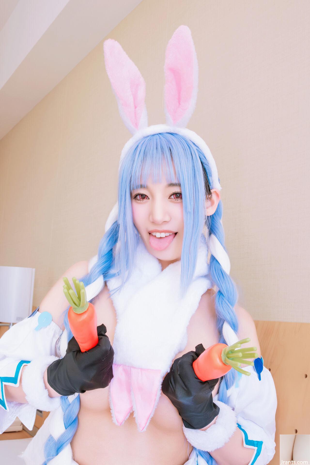 Thỏ siêu dễ thương đẳng cấp thần tượng Một cô gái xinh đẹp tên Pekora có làn da bè và chiếc nhẫn tử thần mù quáng! ! tinh dịch - Ảnh 91