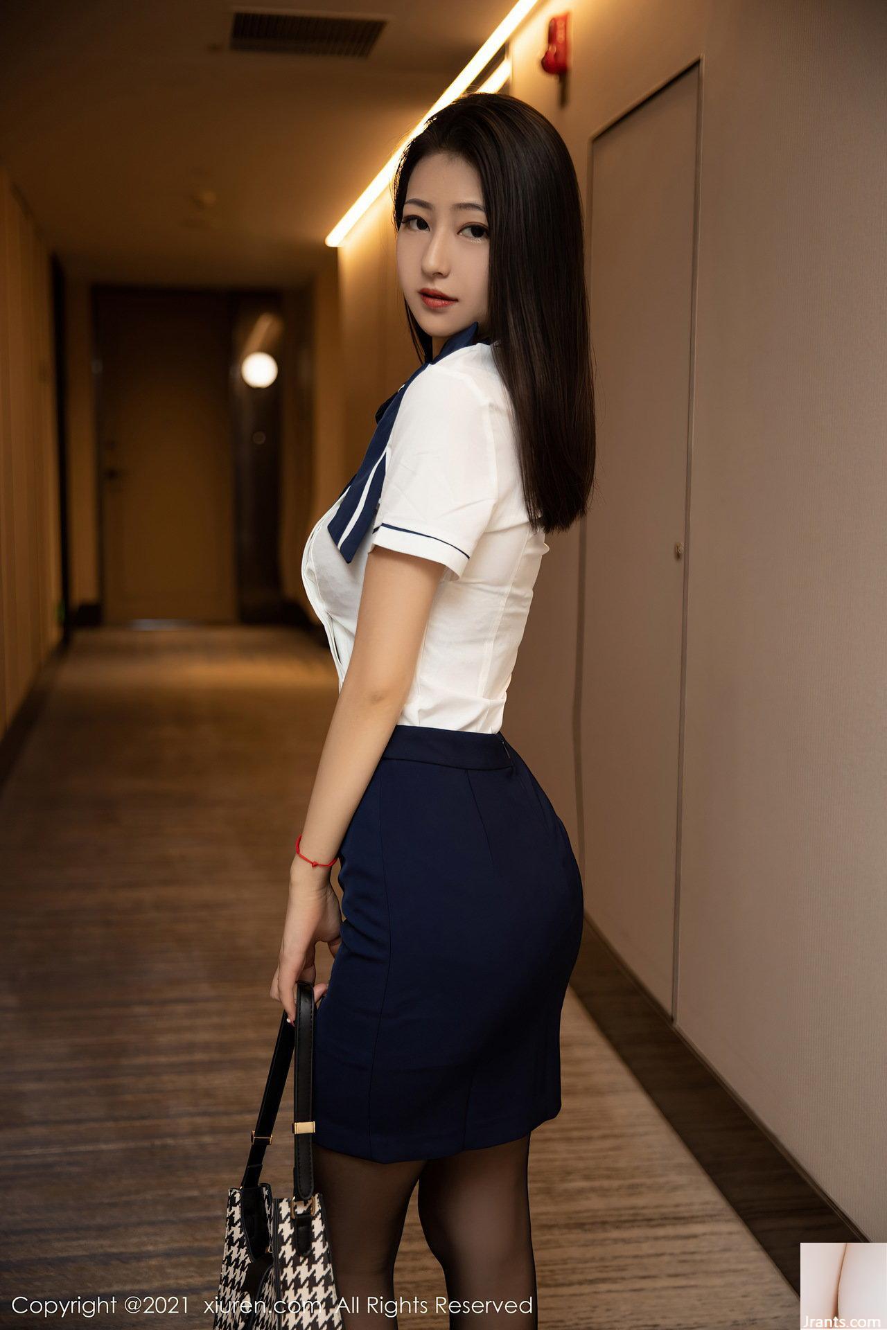 Nữ tiếp viên Xiong Xiaonuo vô cùng quyến rũ và gợi cảm với cặp mông vớ đen (44P) - Ảnh 3