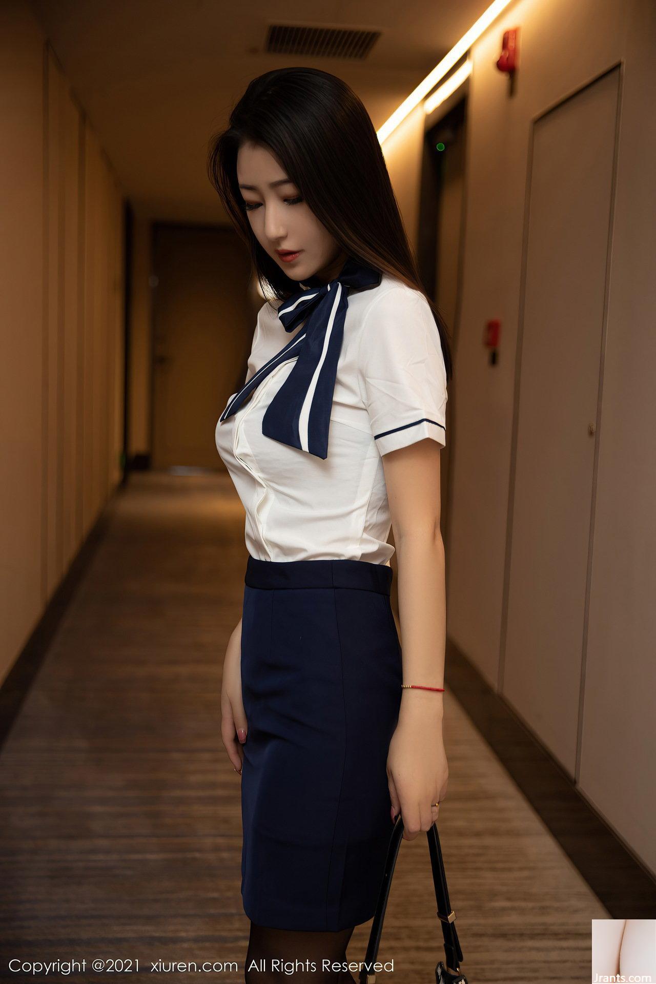 Nữ tiếp viên Xiong Xiaonuo vô cùng quyến rũ và gợi cảm với cặp mông vớ đen (44P) - Ảnh 4
