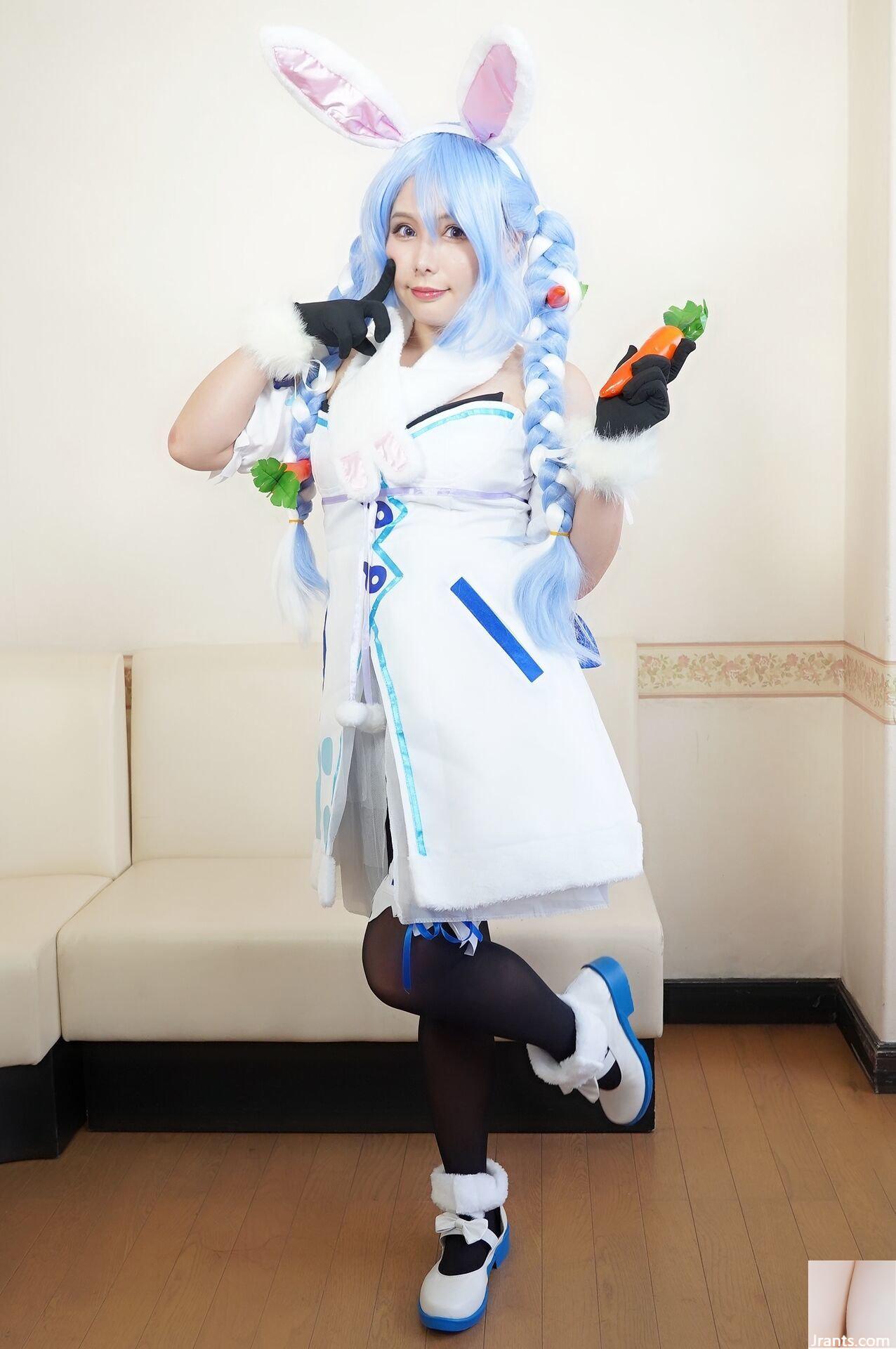 Double Big Breasts Nuruteka Oil Covered Harem 3P Sex (Ho〇 Live Hojo Marin & Usada Pekora) - Ảnh 14