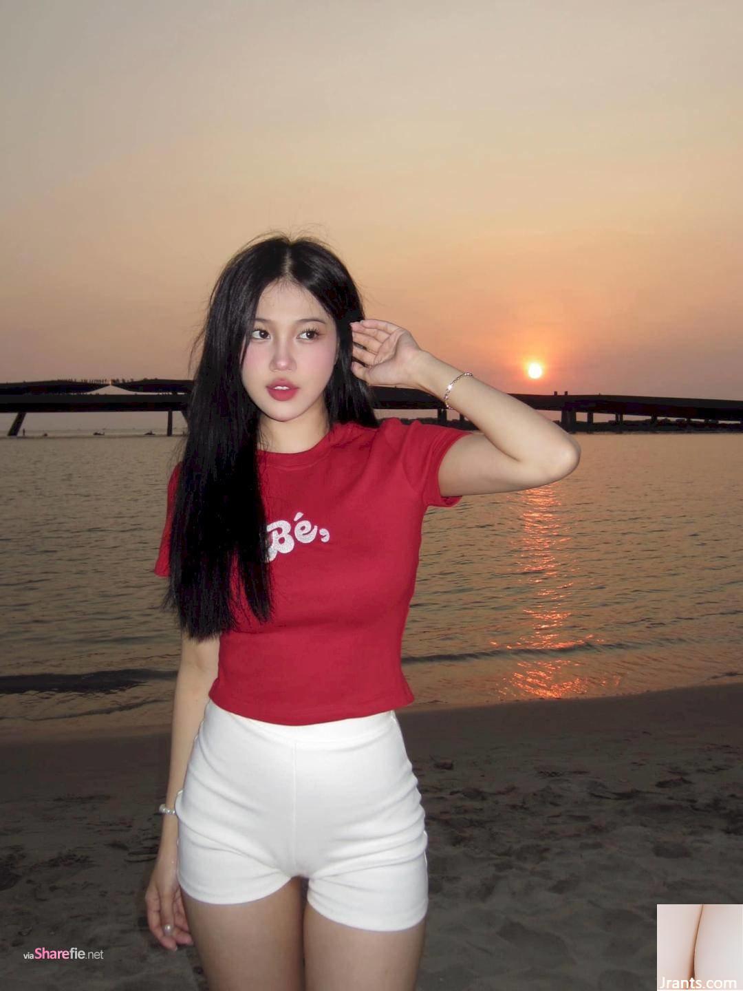 Gái xinh chụp ảnh trên biển bị thủng quần - Ảnh 5