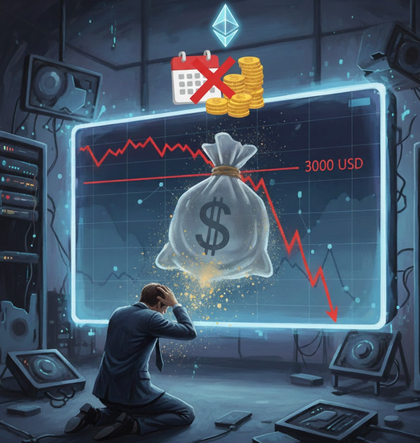 ETH DAT gặp vấn đề: Giá Ether giảm xuống dưới 3.000 đô la làm bốc hơi toàn bộ lợi nhuận trong một năm