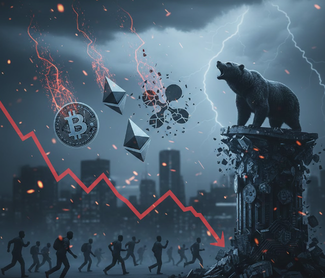 Dự đoán giá TOP 3 tiền điện tử: BTC, ETH và XRP tiếp tục giảm mạnh khi phe gấu kiểm soát thị trường
