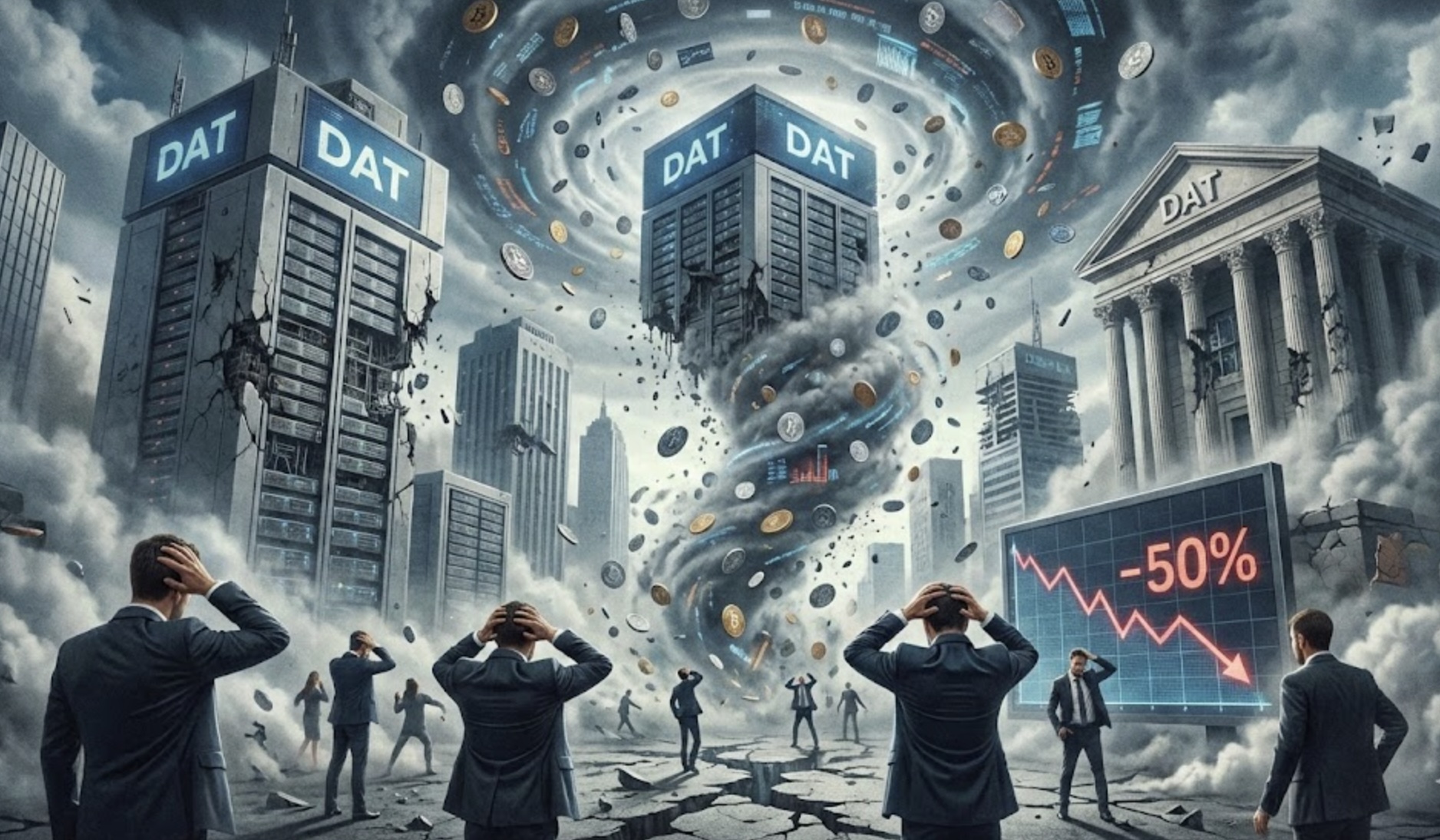 Các công ty kho bạc (DAT) lao đao khi thị trường “bốc hơi” gần một nửa vốn hóa