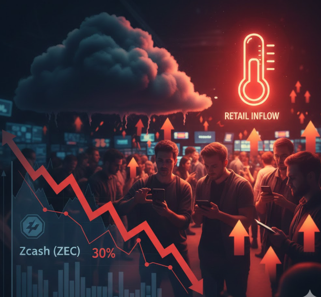 Zcash (ZEC) đối mặt nguy cơ giảm 30% khi dòng tiền bán lẻ khiến thị trường Futures quá nóng