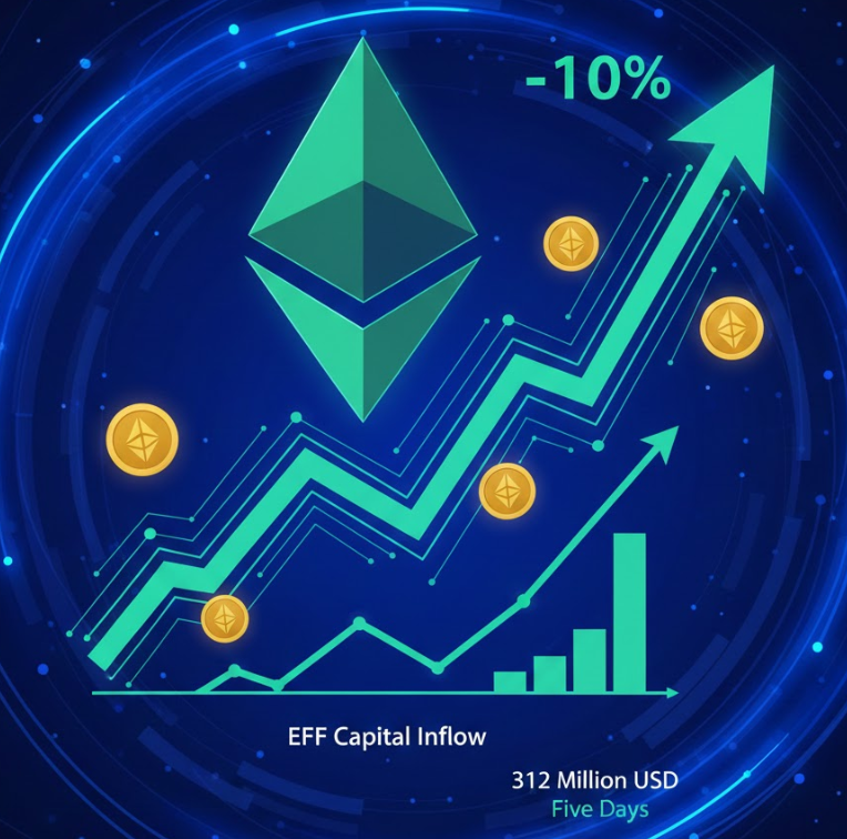Giá Ethereum tăng 10% trong tuần khi dòng vốn ETF đạt 312 triệu đô la trong năm ngày