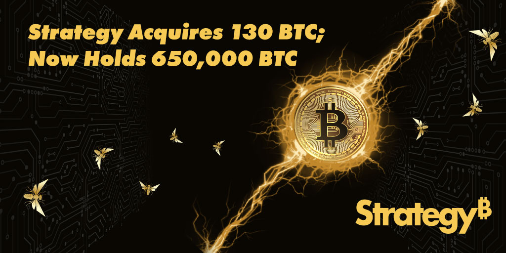 Strategy tiếp tục gom thêm 130 BTC