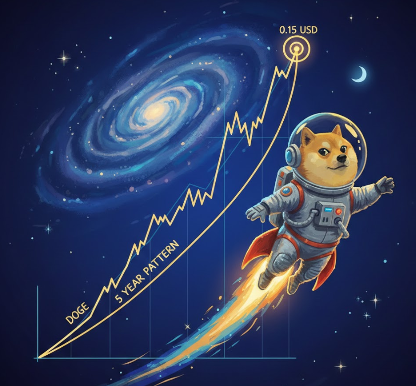 Giá Dogecoin lấy lại 0,15 đô la khi mô hình nêm 5 năm sắp bị phá vỡ