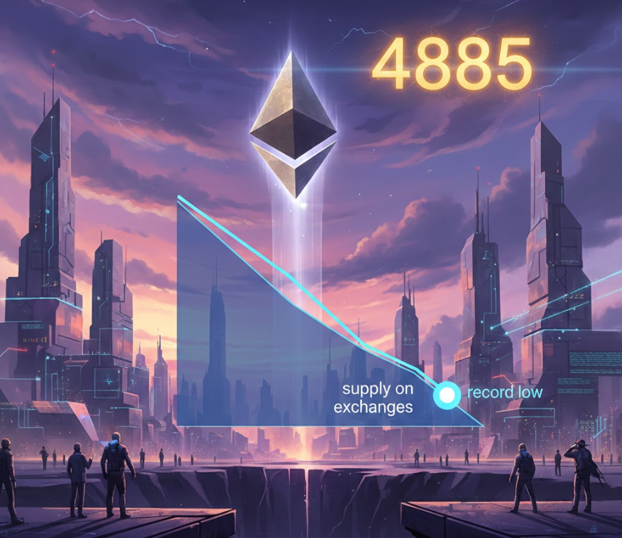 Giá Ethereum có thể tăng lên 4.885 đô la khi nguồn cung trên sàn giảm xuống mức thấp kỷ lục?