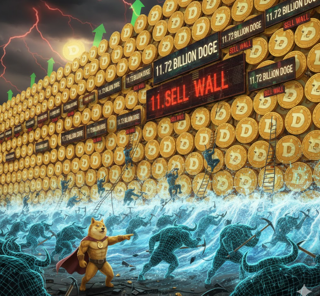 Dogecoin đối mặt với bức tường bán 11,72 tỷ DOGE – Liệu phe bò có thể vượt qua rào cản này?