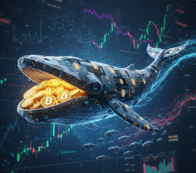 Cá voi Bitcoin tích lũy 47.500 BTC trong tháng 12, nhưng hành vi bán lẻ kìm hãm đà tăng