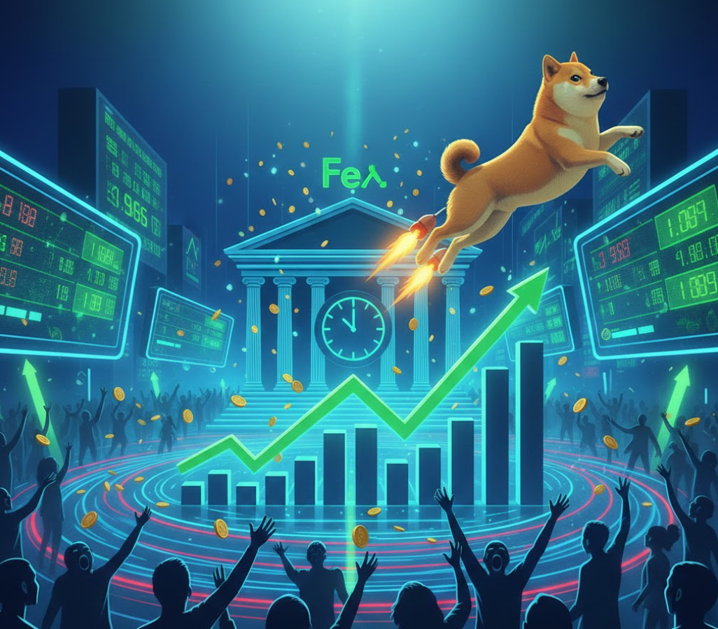 Dogecoin (DOGE) bật tăng khi thị trường đặt cược vào tín hiệu hạ lãi suất từ Fed