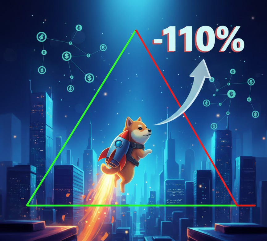 Mô hình tam giác đối xứng này cho thấy DOGE có thể breakout 110%