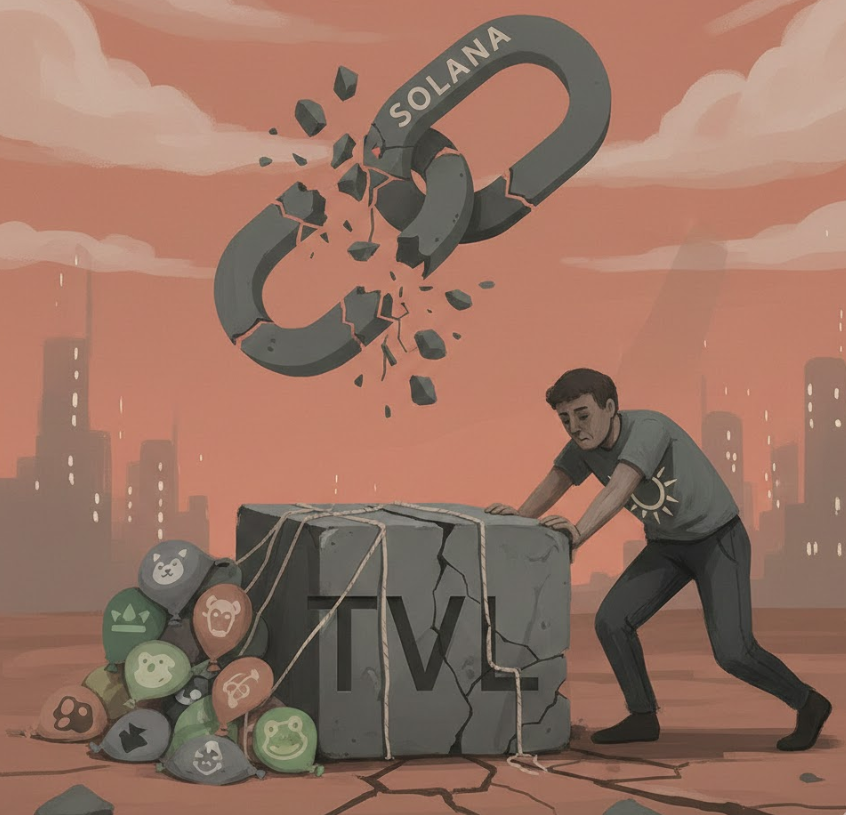 SOL gặp khó khăn khi TVL của Solana giảm và nhu cầu đối với memecoin suy yếu