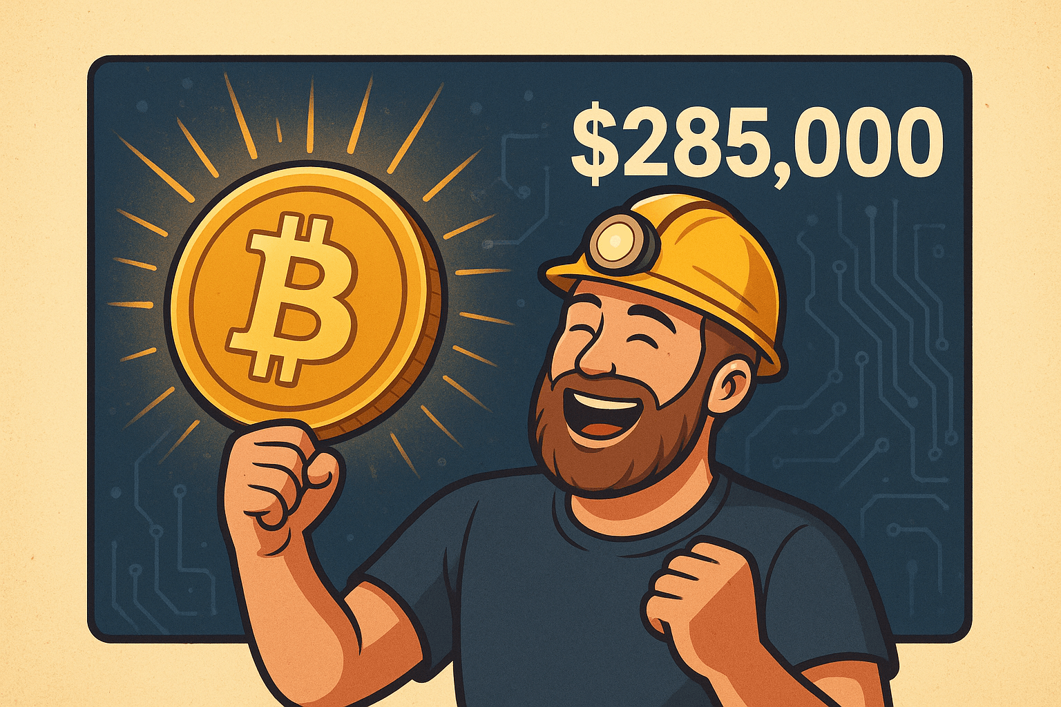 Thợ đào Bitcoin solo trúng thưởng 285.000 USD mà 82 năm mới có một lần
