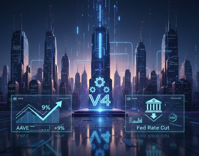 AAVE tăng 9% sau khi Fed cắt giảm lãi suất: Nâng cấp V4 liệu có tiếp thêm động lực tăng trưởng?
