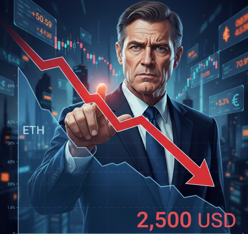 Chuyên gia cảnh báo giá ETH có thể về 2.500 USD