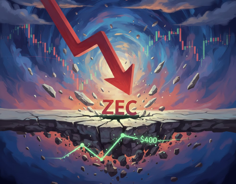 ZCash giảm sâu trước áp lực thị trường, vùng hỗ trợ $400 liệu có giữ vững?