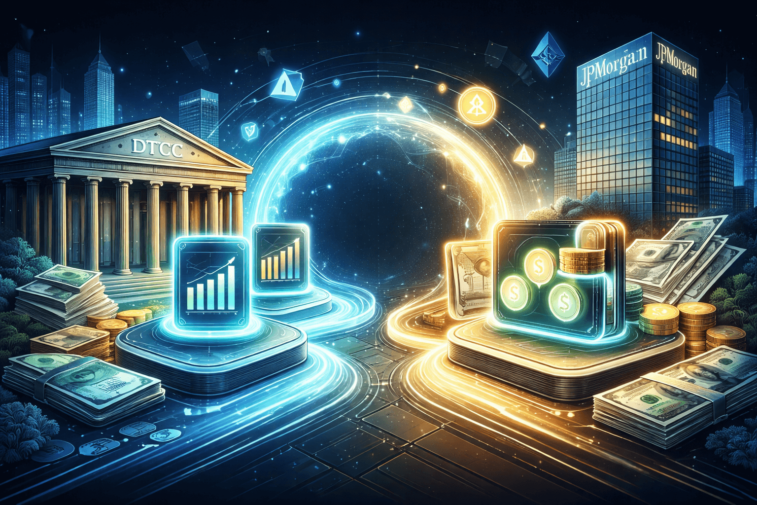 Hai ông lớn tài chính vạch lịch on-chain cho Ethereum, Phố Wall vẫn cần nút “hoàn tác”