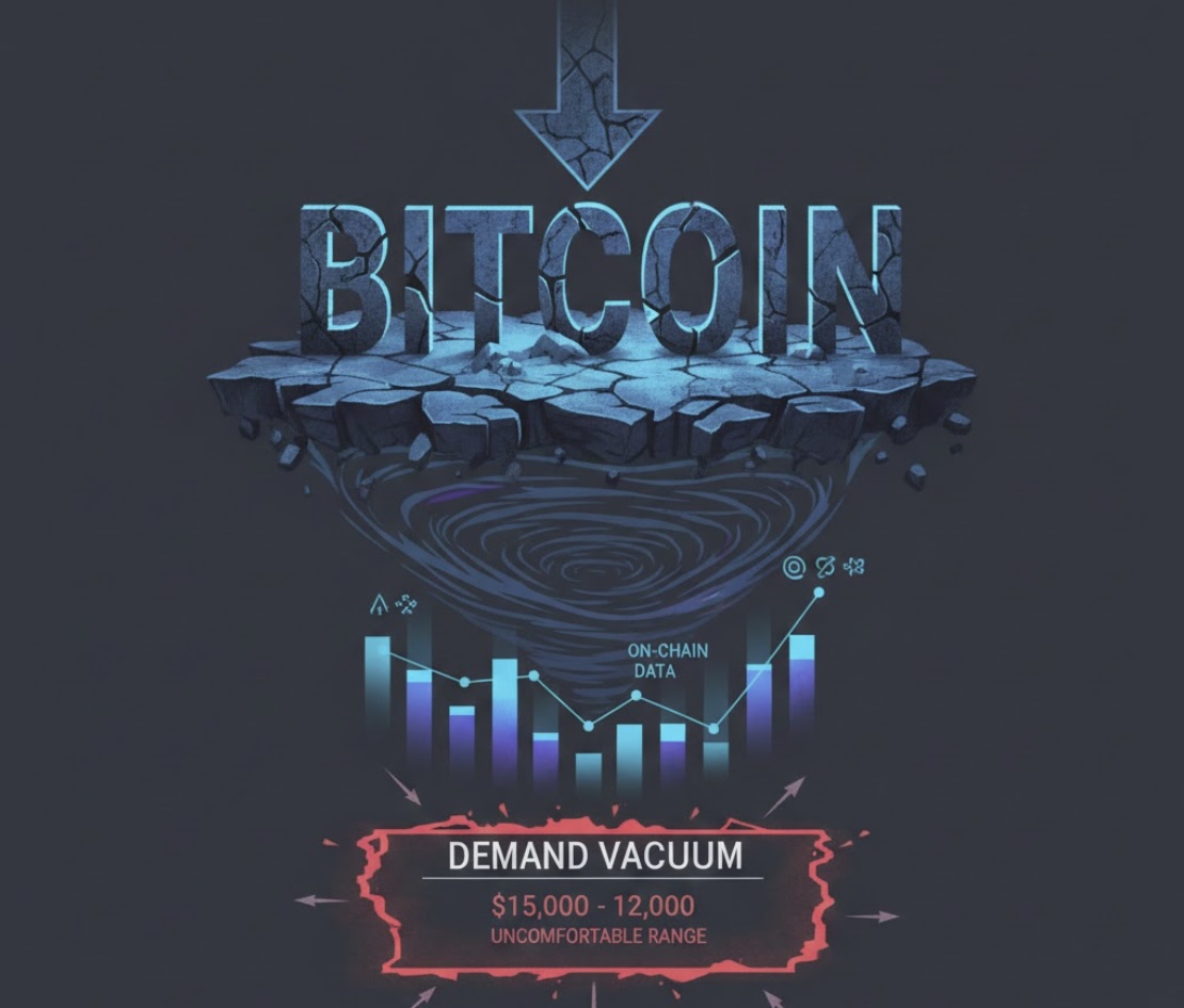 Dữ liệu on-chain Bitcoin cảnh báo “vùng trống nhu cầu”, đẩy giá xuống mức thấp