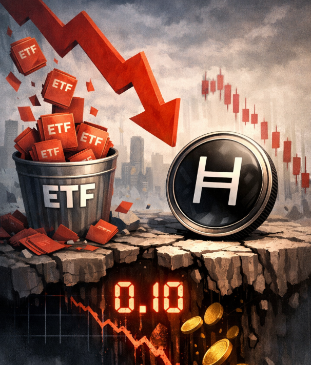 Nhu cầu đối với ETF giảm mạnh khiến giá HBAR có nguy cơ giảm xuống dưới 0,10 đô la