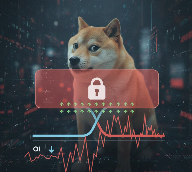 Dogecoin (DOGE) suy yếu khi lực cầu bị kìm hãm bởi OI thấp và funding rate bất lợi